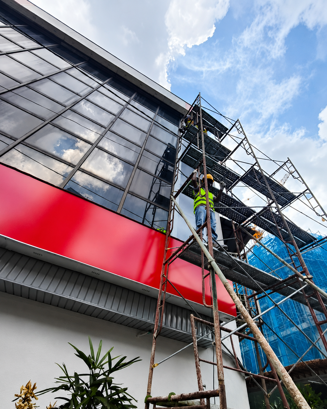Building exterior cleaning and restoration works
