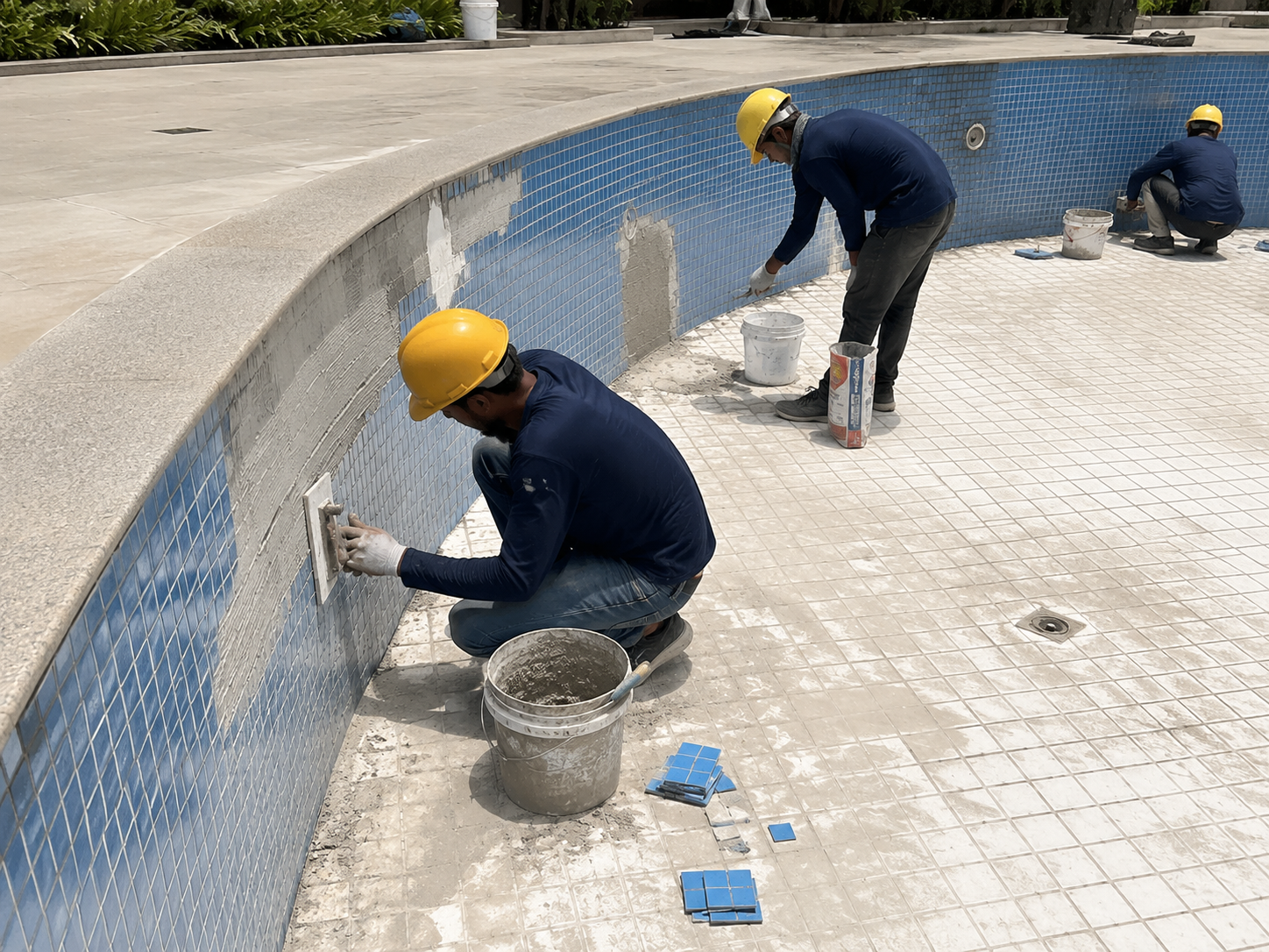 Swimming Pool Tile Repair Works