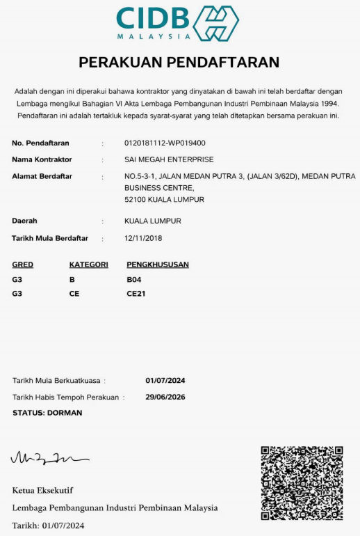CIDB Certificate Grade G4